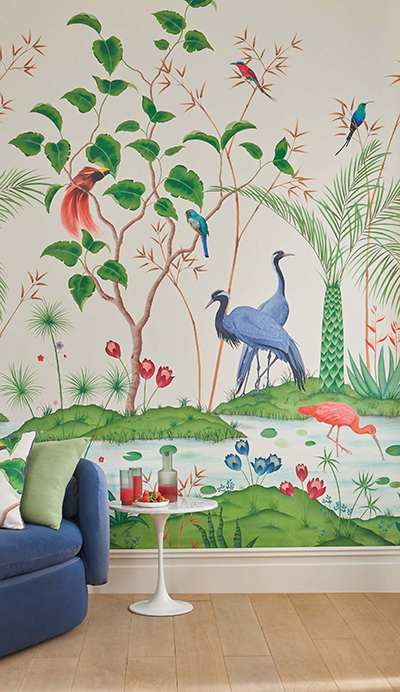 floral birds wallpaper